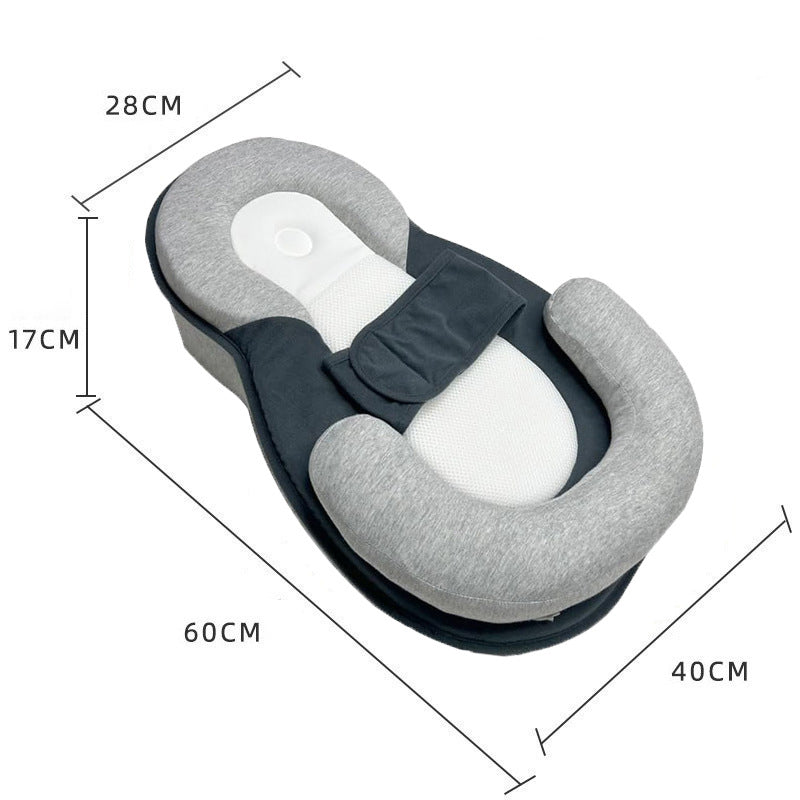 Baby Pillow for Reflux – Adjustable Anti-Milk Overflow Side Sleep Pillow