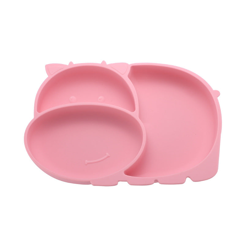 Baby Suction Bowl Set – All-in-One Feeding Tableware with Compartment Plate, Spoon & Fork