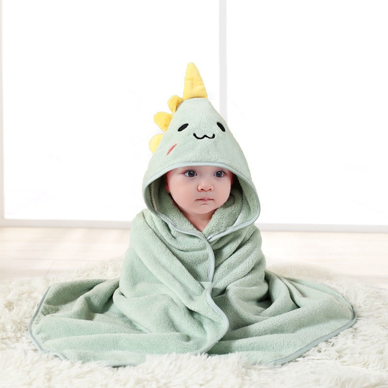 Baby Hooded Towel – Cartoon Animal Face Newborn Bath Wrap