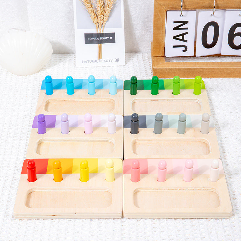 Wooden Sensory Board – Colorful Insert Puzzle for Kids’ Hands-On Learning