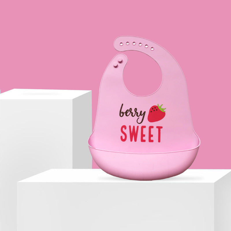 Baby Silicone Bib – Waterproof Bib with Food Pocket