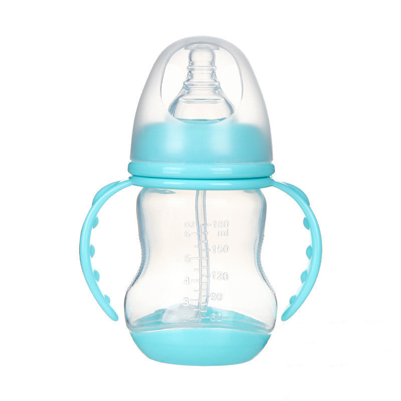 Anti-Colic Baby Bottle – Wide Neck with Handle & Straw