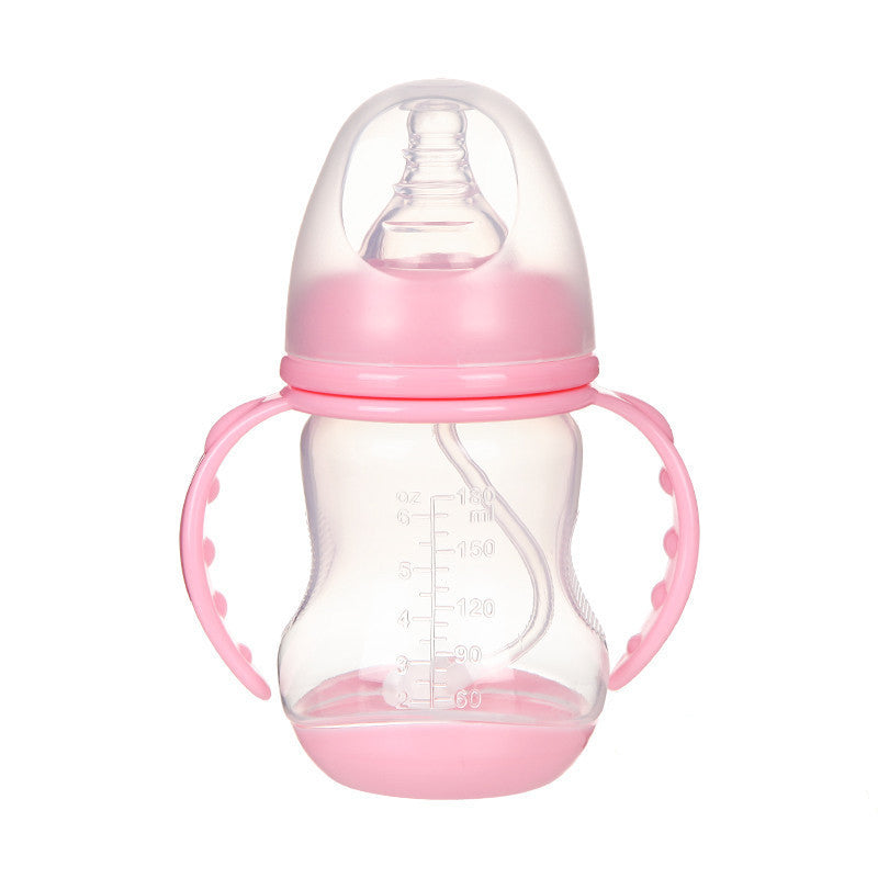 Anti-Colic Baby Bottle – Wide Neck with Handle & Straw