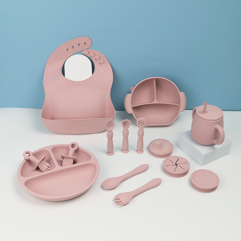 Baby Silicone Tableware Set – 15-Piece Feeding Kit