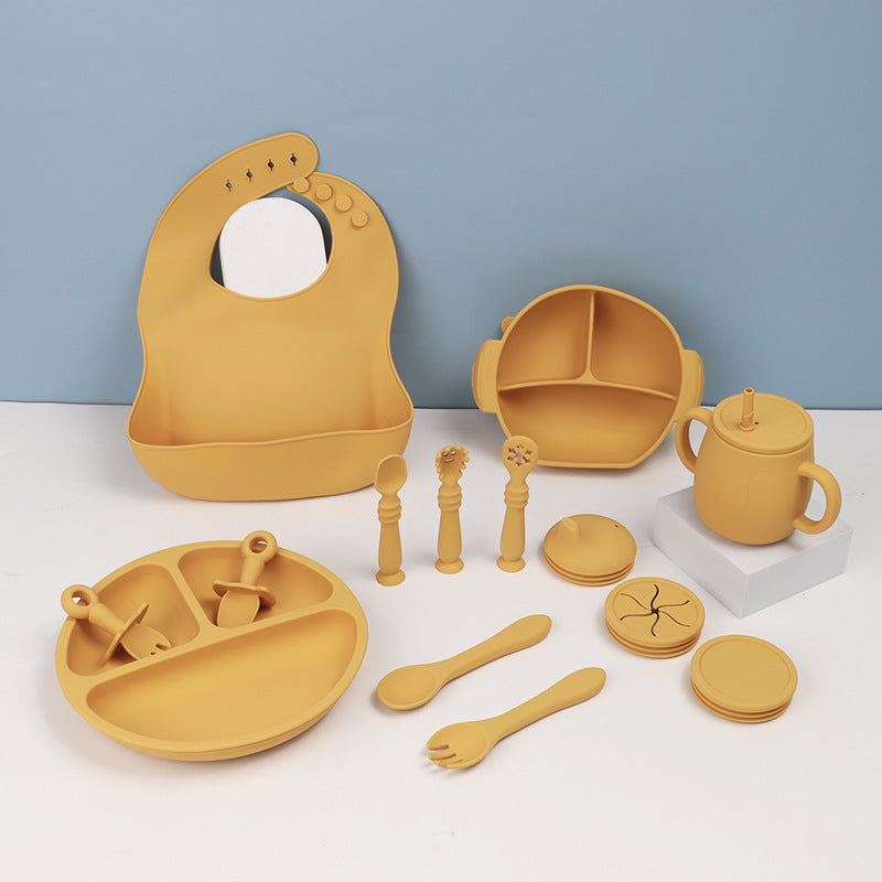 Baby Silicone Tableware Set – 15-Piece Feeding Kit