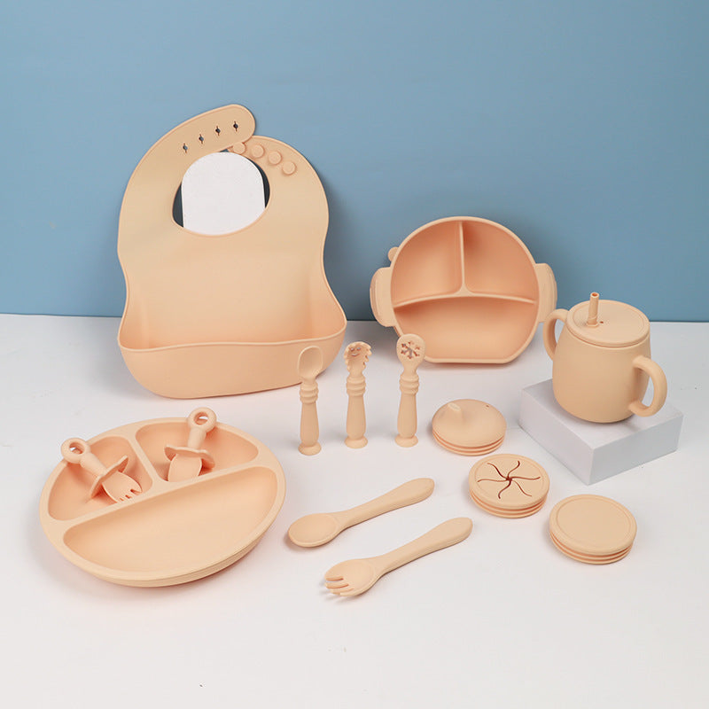 Baby Silicone Tableware Set – 15-Piece Feeding Kit