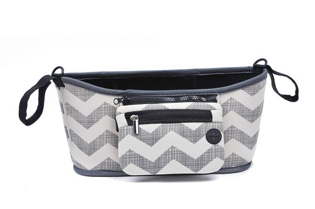 Stroller Organizer Bag – Baby Changing Pram Storage with Bottle & Cup Holder