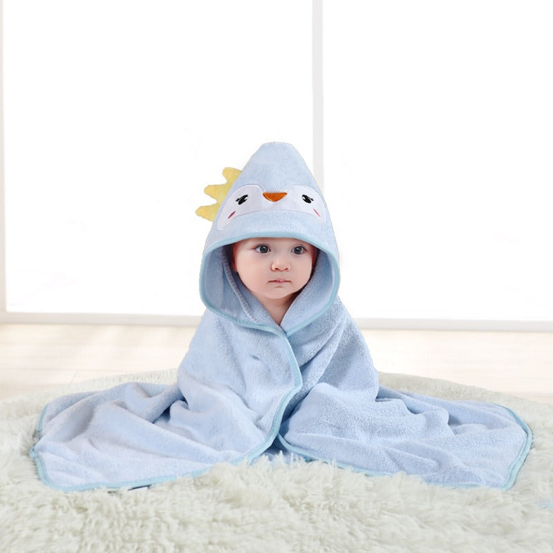 Baby Hooded Towel – Cartoon Animal Face Newborn Bath Wrap