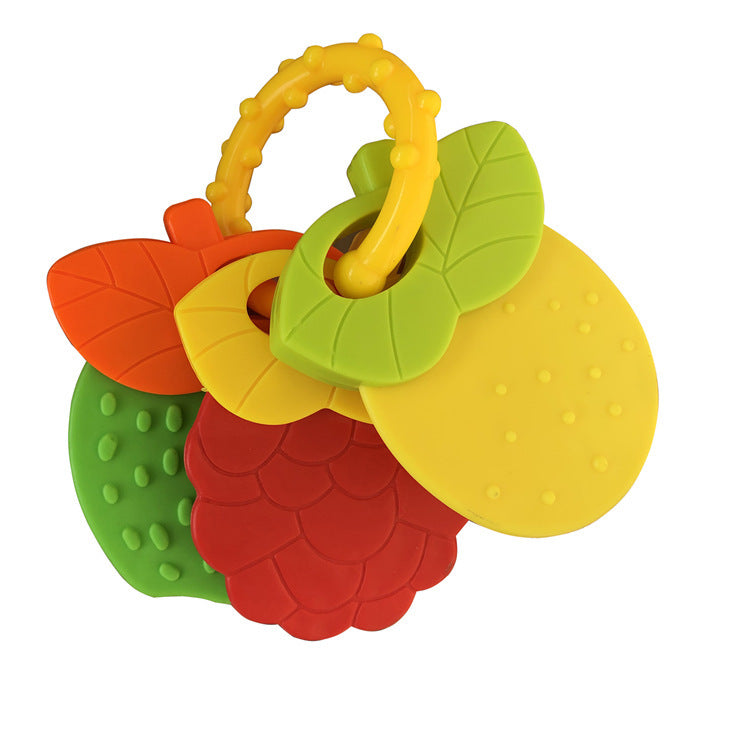 Baby Teething Rattle Toy – Soft Silicone Sensory Teether