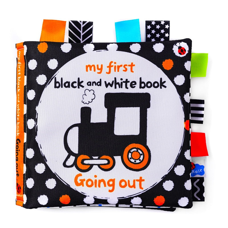 Baby Cloth Book – Black & White Infant Early Learning Quiet Book