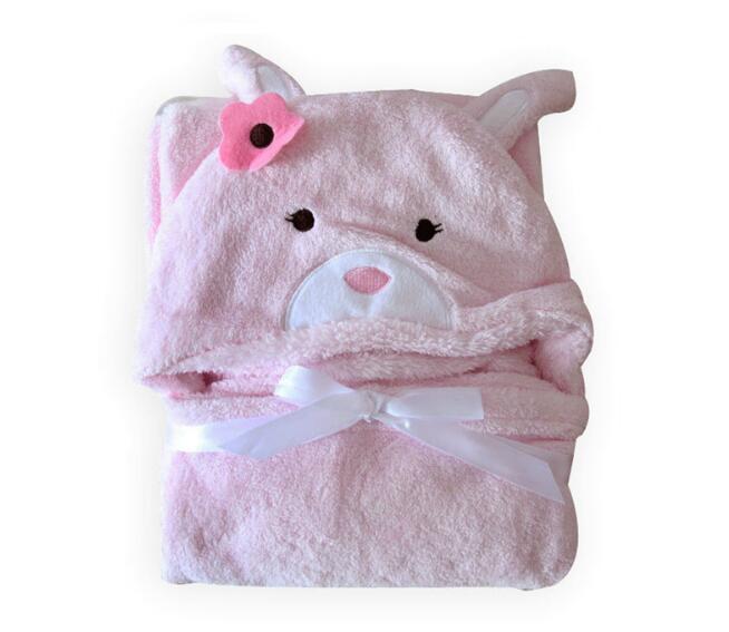 Baby Hooded Bathrobe – Soft Cartoon Animal Infant Towel Robe