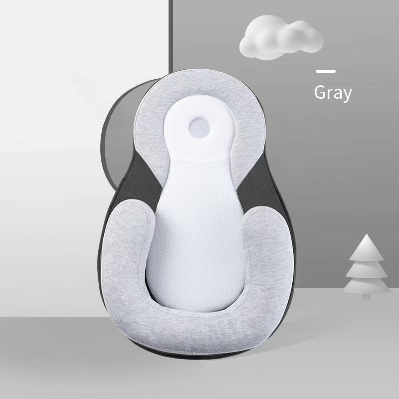Baby Pillow for Reflux – Adjustable Anti-Milk Overflow Side Sleep Pillow