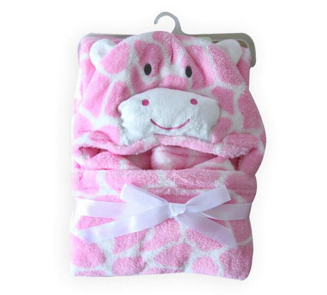 Baby Hooded Bathrobe – Soft Cartoon Animal Infant Towel Robe