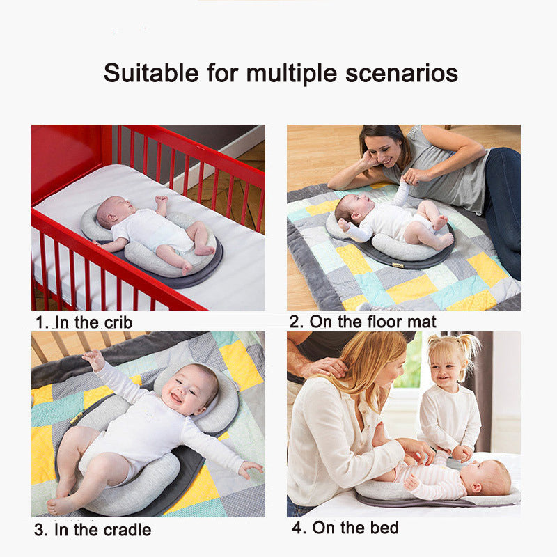 Baby Pillow for Reflux – Adjustable Anti-Milk Overflow Side Sleep Pillow