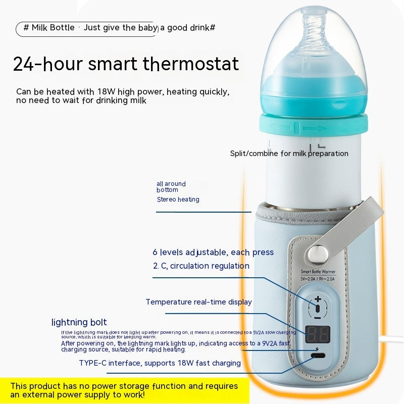 Baby Thermostat Feeding Bottle – Constant Temperature Milk Bottle