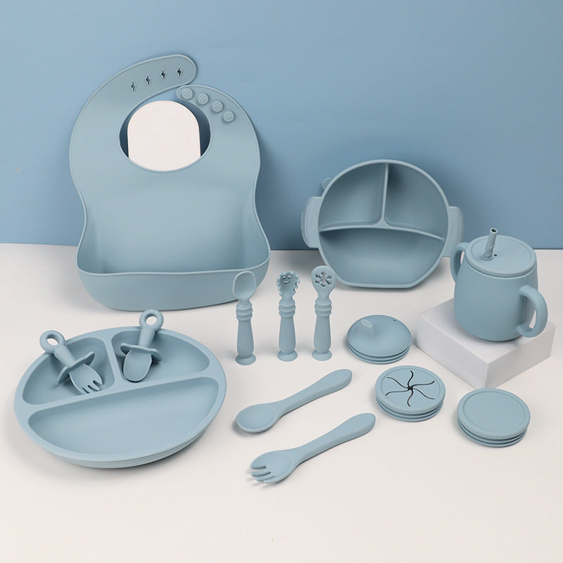Baby Silicone Tableware Set – 15-Piece Feeding Kit