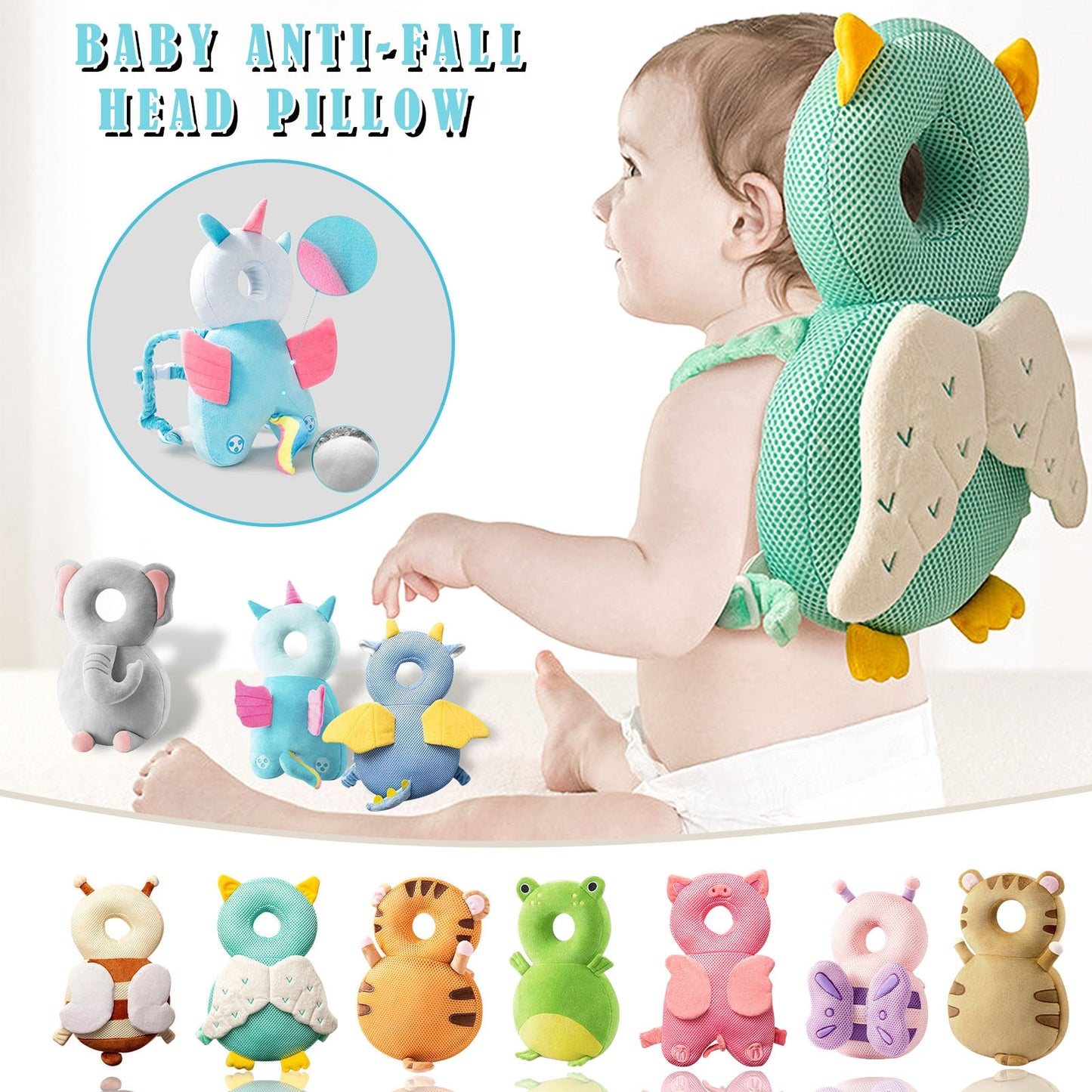 Baby Head Protection Pillow – Infant & Toddler Anti-Fall Safety Pad