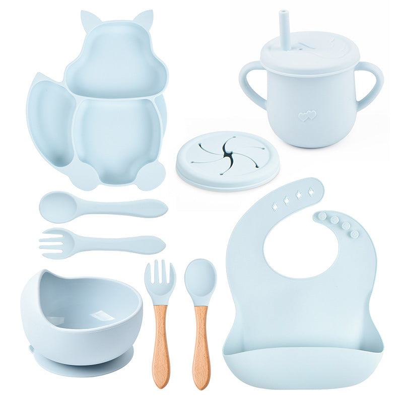 Baby Silicone Tableware Set – 8-Piece Feeding Kit