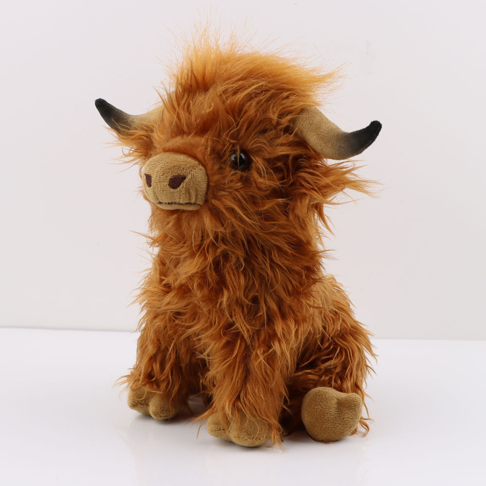 Highland Cow Plush Toy – Long Haired Simulation Stuffed Animal