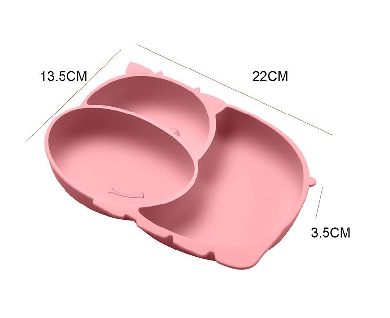 Baby Suction Bowl Set – All-in-One Feeding Tableware with Compartment Plate, Spoon & Fork