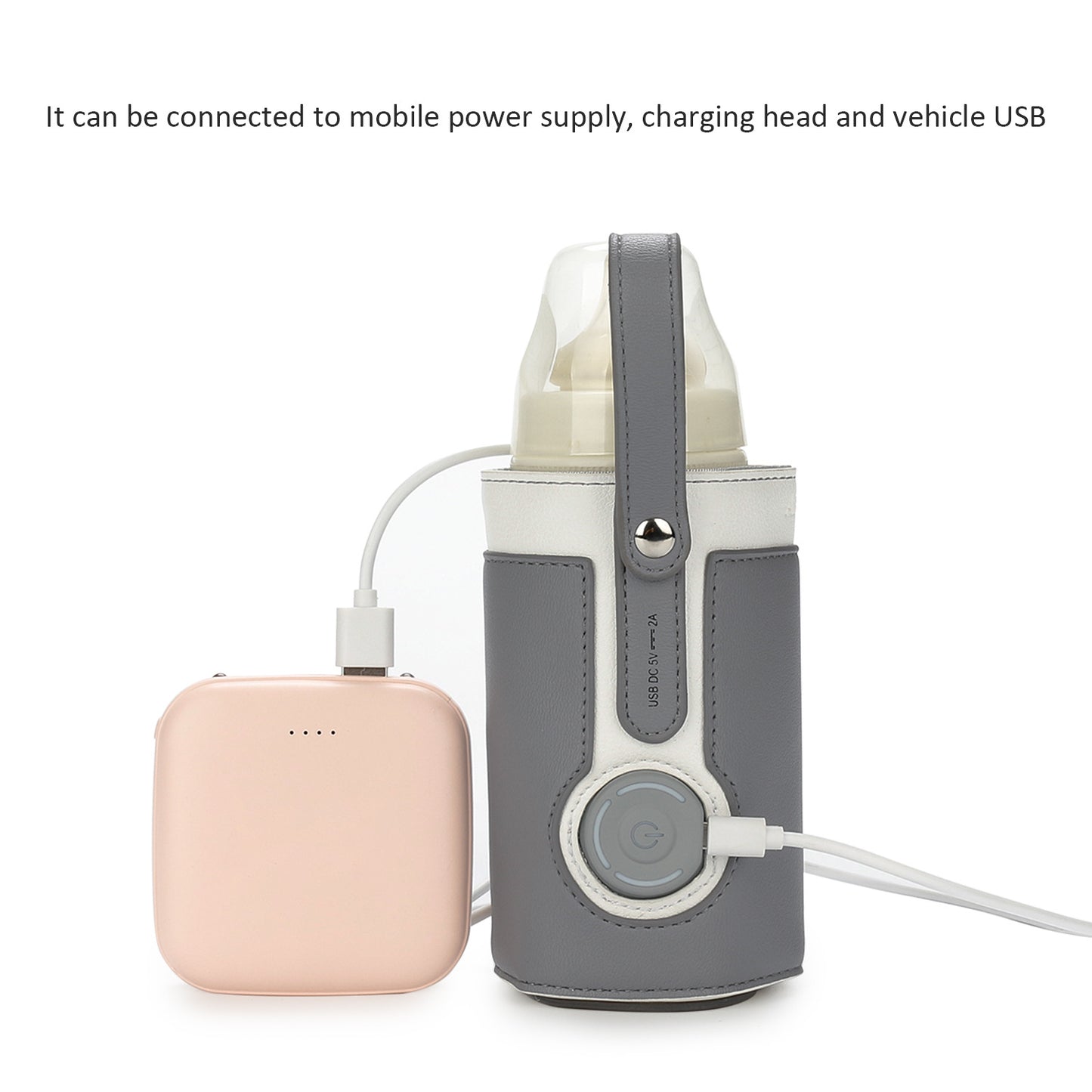 Portable Baby Bottle Warmer – Adjustable Heating Milk Bag for Travel & Car Use