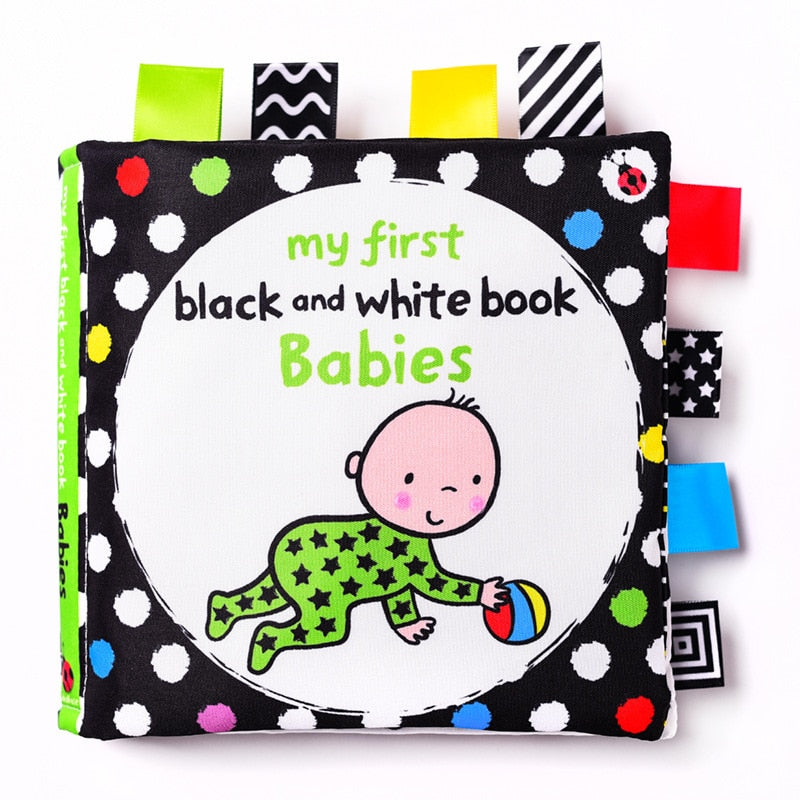 Baby Cloth Book – Black & White Infant Early Learning Quiet Book