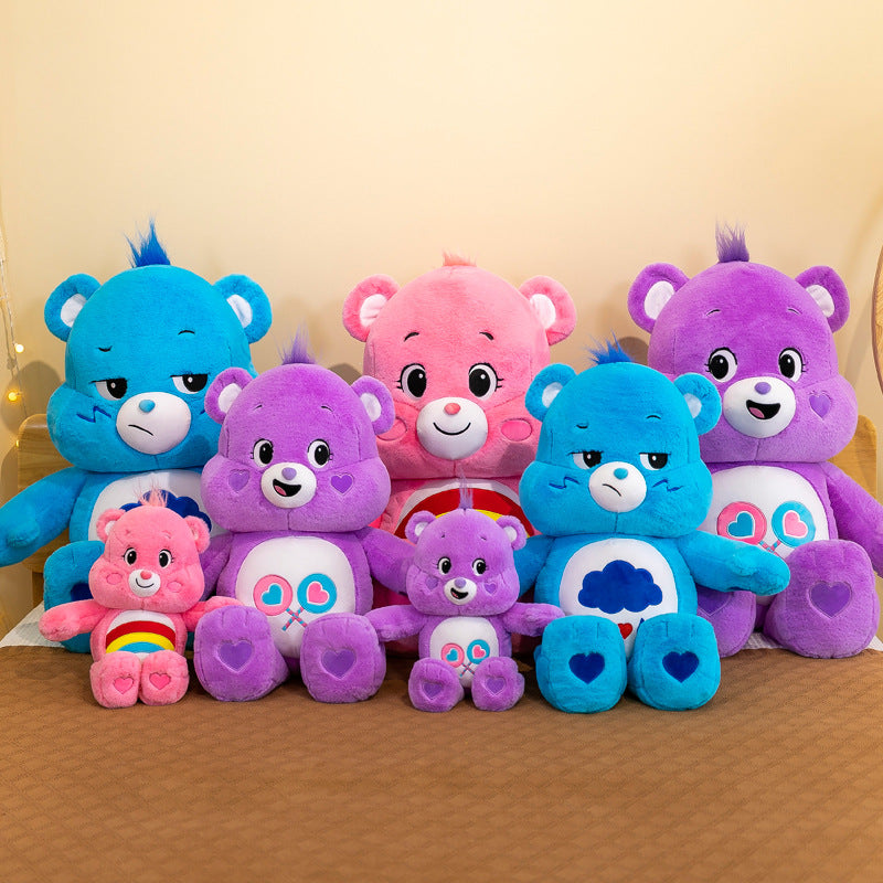 Rainbow Bear Plush Toy – Three-Color Bear Pillow Cute Plush Doll