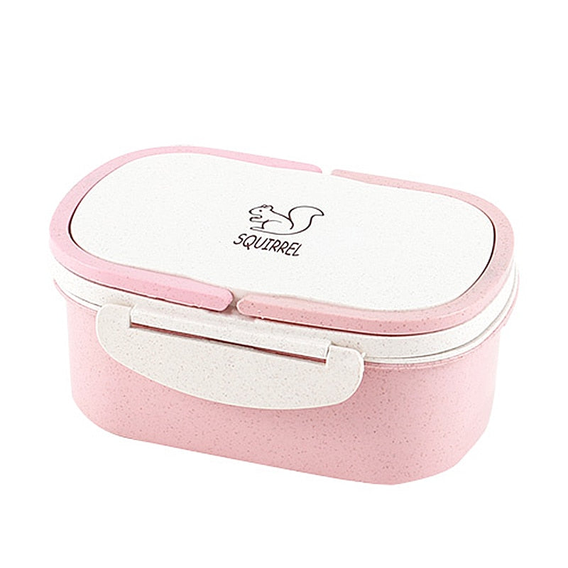 Wheat Straw Lunch Box – Portable 2-Layer Bento Food Storage Container