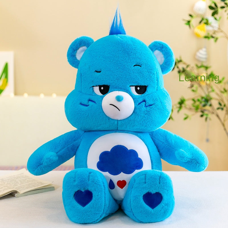 Rainbow Bear Plush Toy – Three-Color Bear Pillow Cute Plush Doll