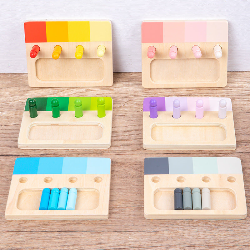 Wooden Sensory Board – Colorful Insert Puzzle for Kids’ Hands-On Learning