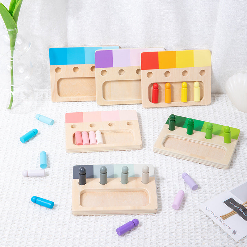 Wooden Sensory Board – Colorful Insert Puzzle for Kids’ Hands-On Learning