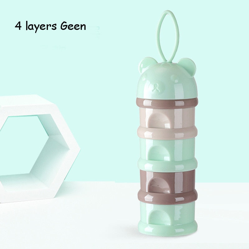 Baby Food Storage Box – 3/4 Layer Bear Style Milk Powder & Snack Container