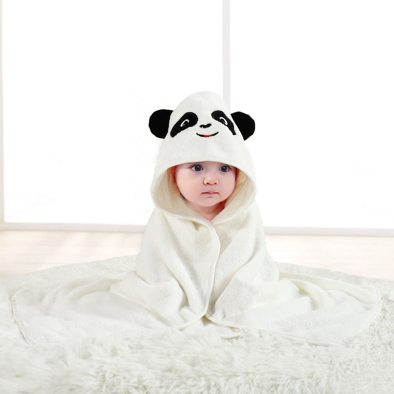 Baby Hooded Towel – Cartoon Animal Face Newborn Bath Wrap