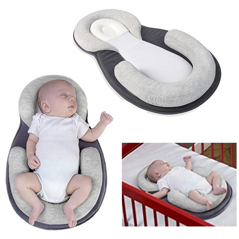 Baby Pillow for Reflux – Adjustable Anti-Milk Overflow Side Sleep Pillow
