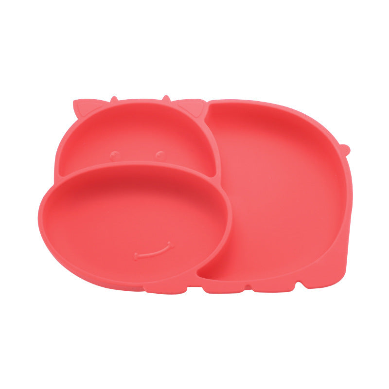 Baby Suction Bowl Set – All-in-One Feeding Tableware with Compartment Plate, Spoon & Fork
