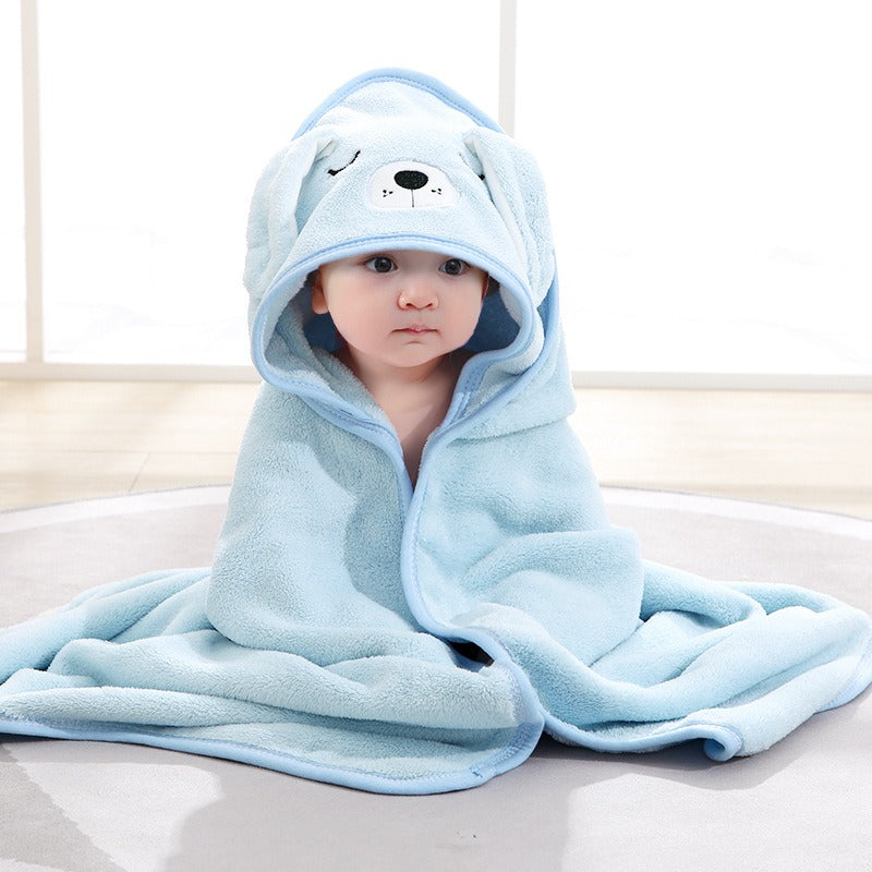Baby Hooded Towel – Cartoon Animal Face Newborn Bath Wrap
