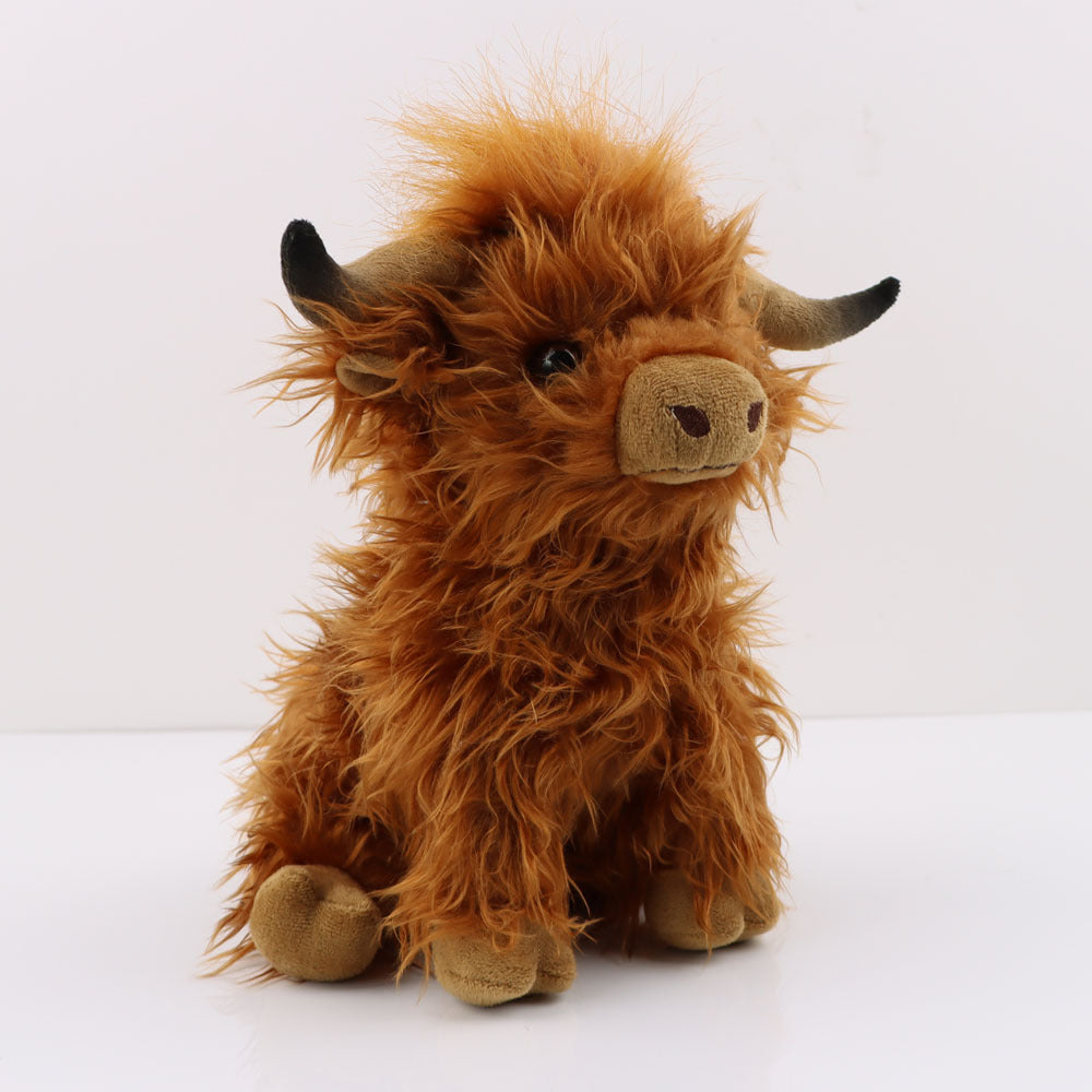 Highland Cow Plush Toy – Long Haired Simulation Stuffed Animal
