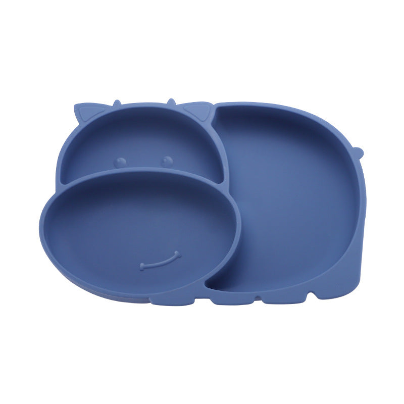 Baby Suction Bowl Set – All-in-One Feeding Tableware with Compartment Plate, Spoon & Fork