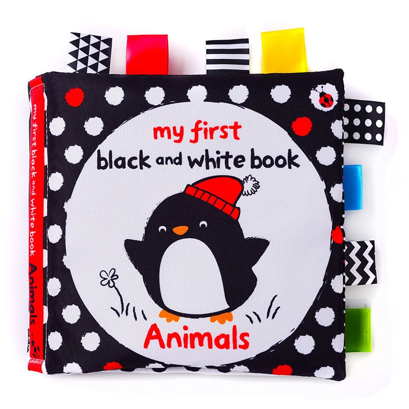 Baby Cloth Book – Black & White Infant Early Learning Quiet Book