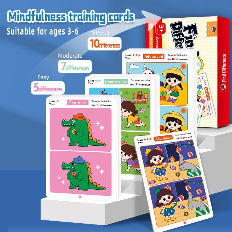Spot the Difference Card Game – Focus Training Educational Toy for Kids