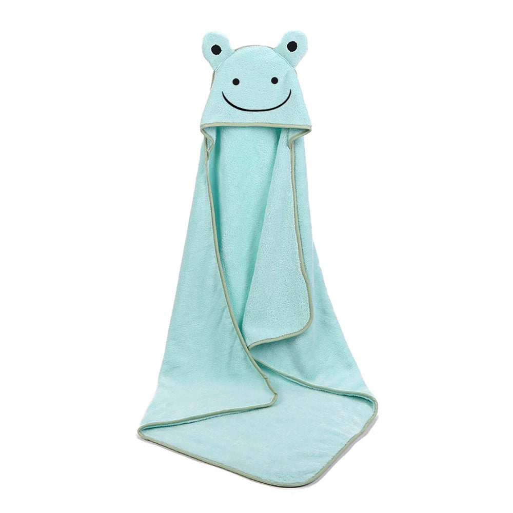 Baby Hooded Bath Towel – Soft Poncho Fleece Infant Towel Blanket