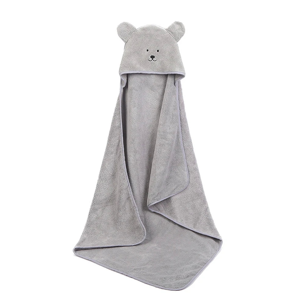 Baby Hooded Bath Towel – Soft Poncho Fleece Infant Towel Blanket