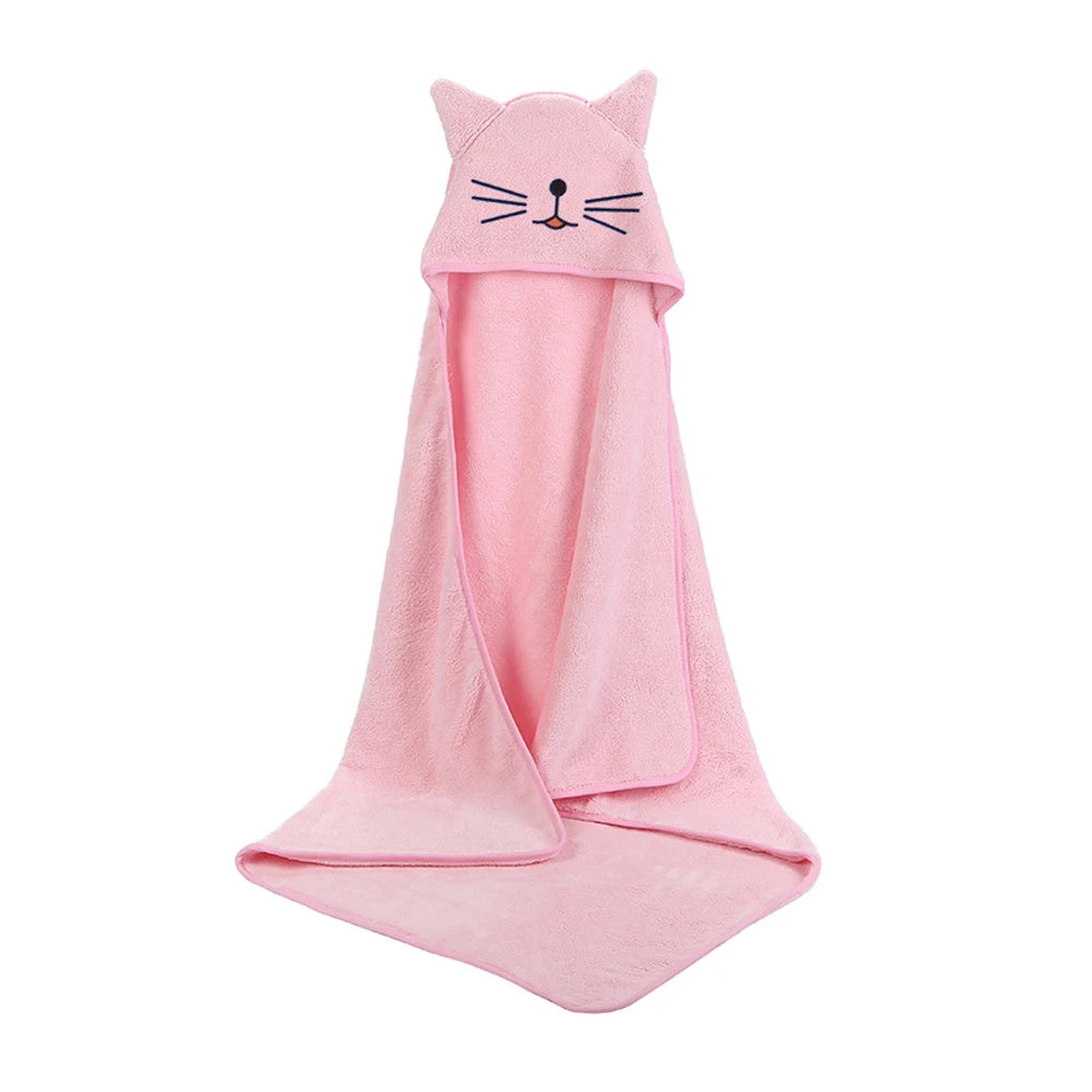 Baby Hooded Bath Towel – Soft Poncho Fleece Infant Towel Blanket