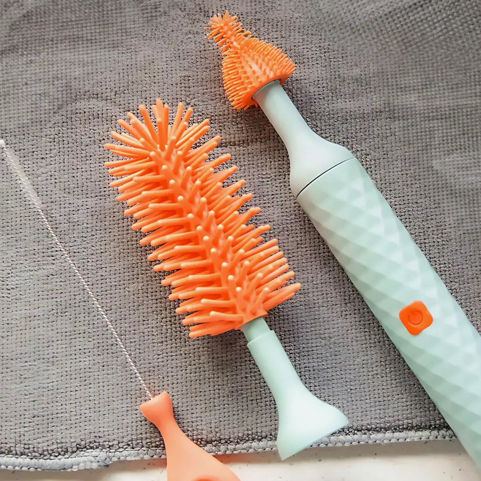 Electric Bottle Brush Set | Silicone Baby Bottle & Pacifier Cleaner