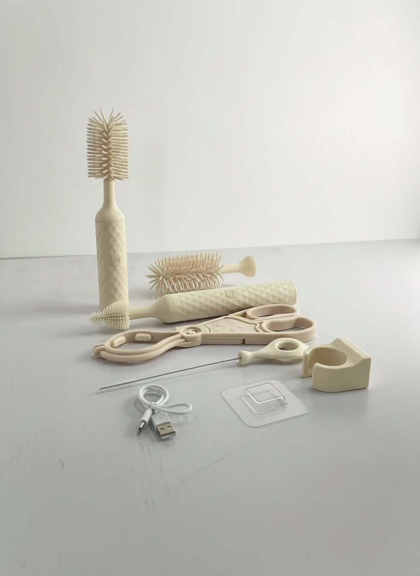 Electric Bottle Brush Set | Silicone Baby Bottle & Pacifier Cleaner