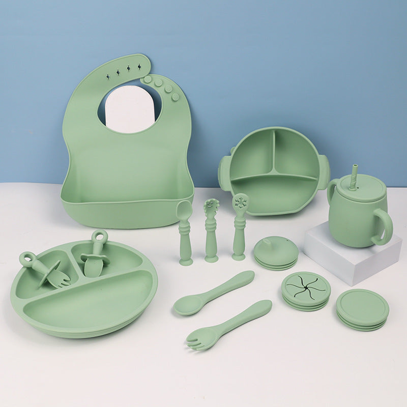 Baby Silicone Tableware Set – 15-Piece Feeding Kit