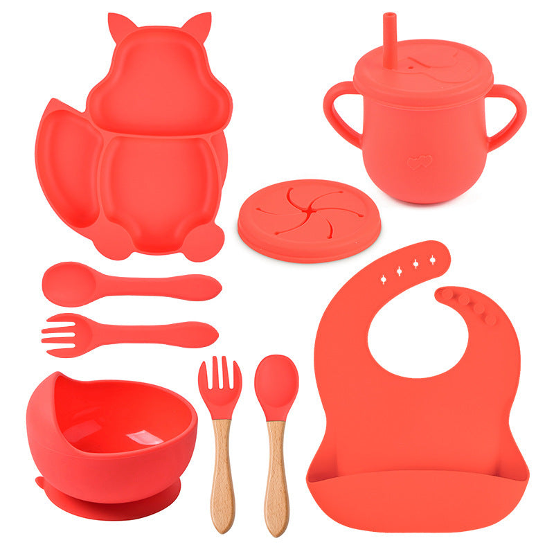 Baby Silicone Tableware Set – 8-Piece Feeding Kit