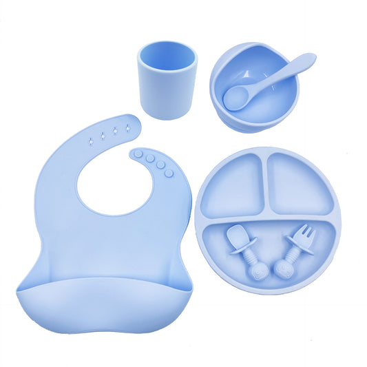 Baby Silicone Feeding Set – BPA Free 7-Piece Tableware Kit