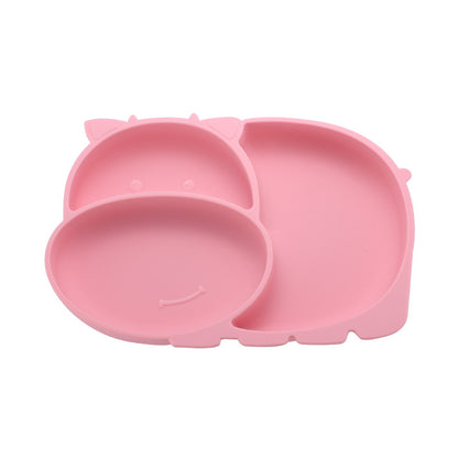 Baby Suction Bowl Set – All-in-One Feeding Tableware with Compartment Plate, Spoon & Fork