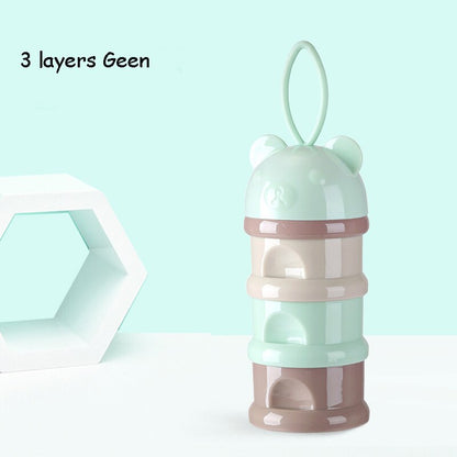 Baby Food Storage Box – 3/4 Layer Bear Style Milk Powder & Snack Container